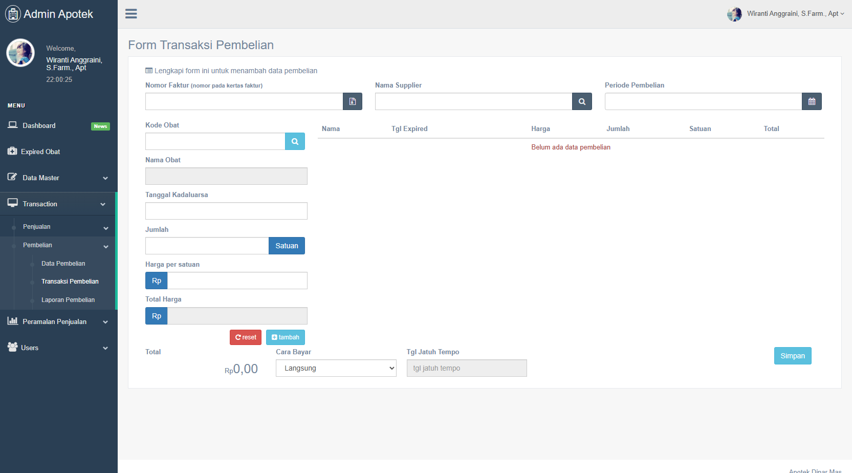 Aplikasi Manajemen Apotek